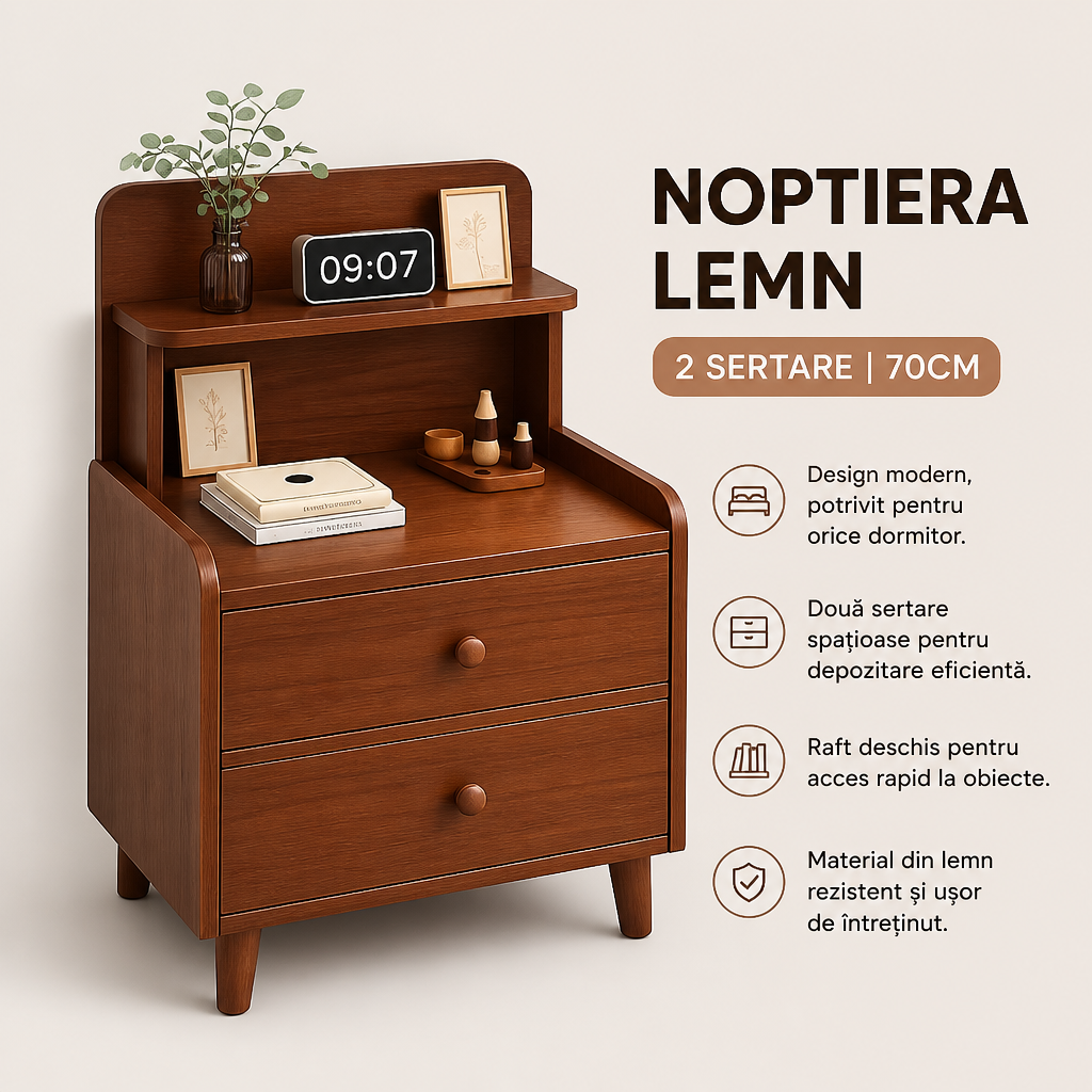 NOPTIERA LEMN 2 SERTARE 70CM