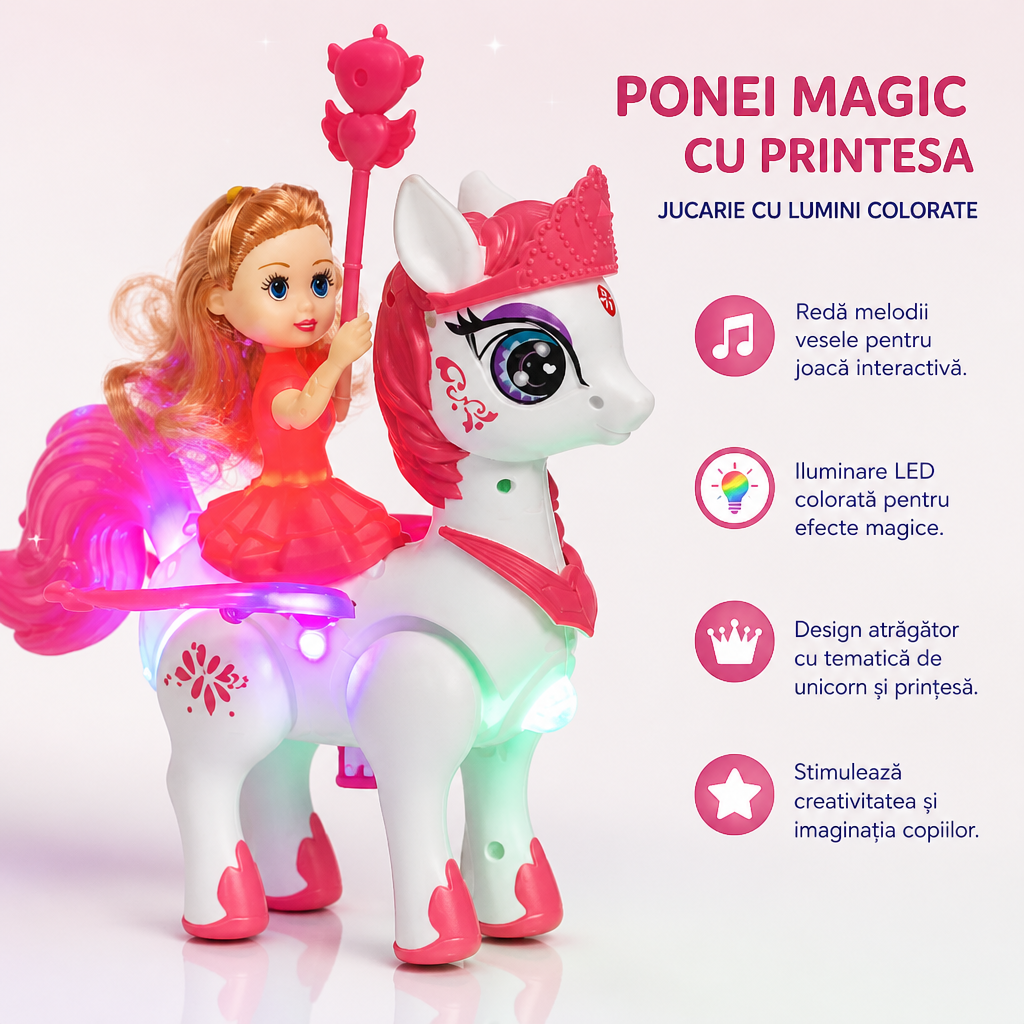 PONEI MAGIC CU PRINTESA - JUCARIE CU LUMINI COLORATE