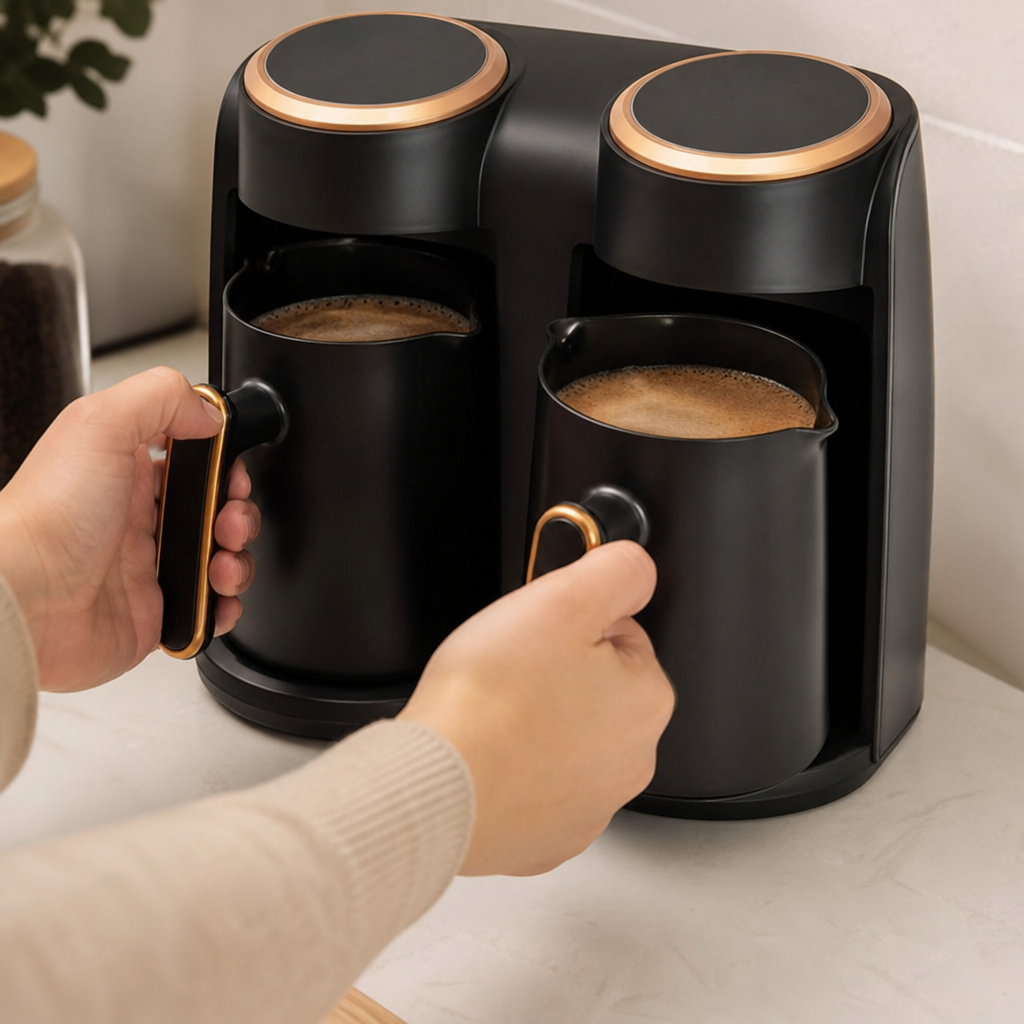 CAFETIERA ELECTRICA DUBLA CAFEA TURCEASCA 600ML 4