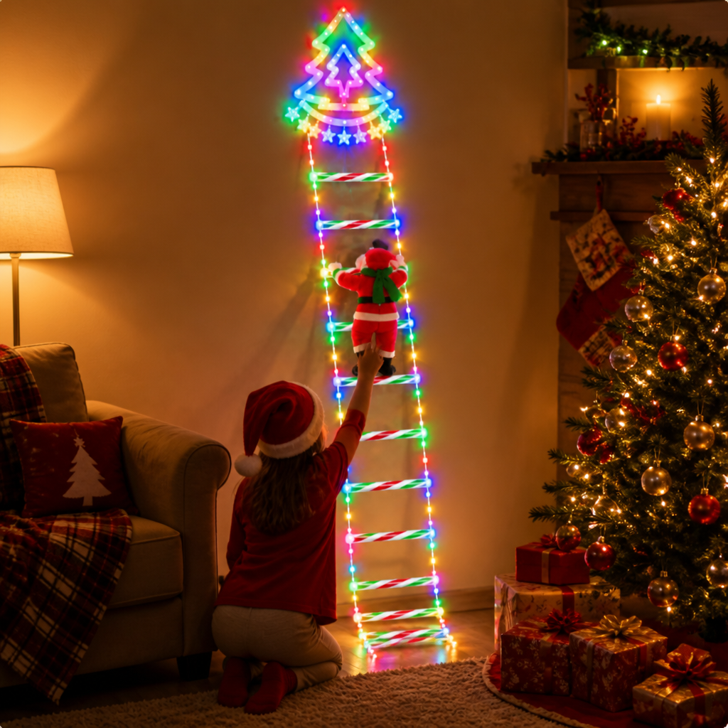 SCARA DECORATIVA CRACIUN LED 160CM 2