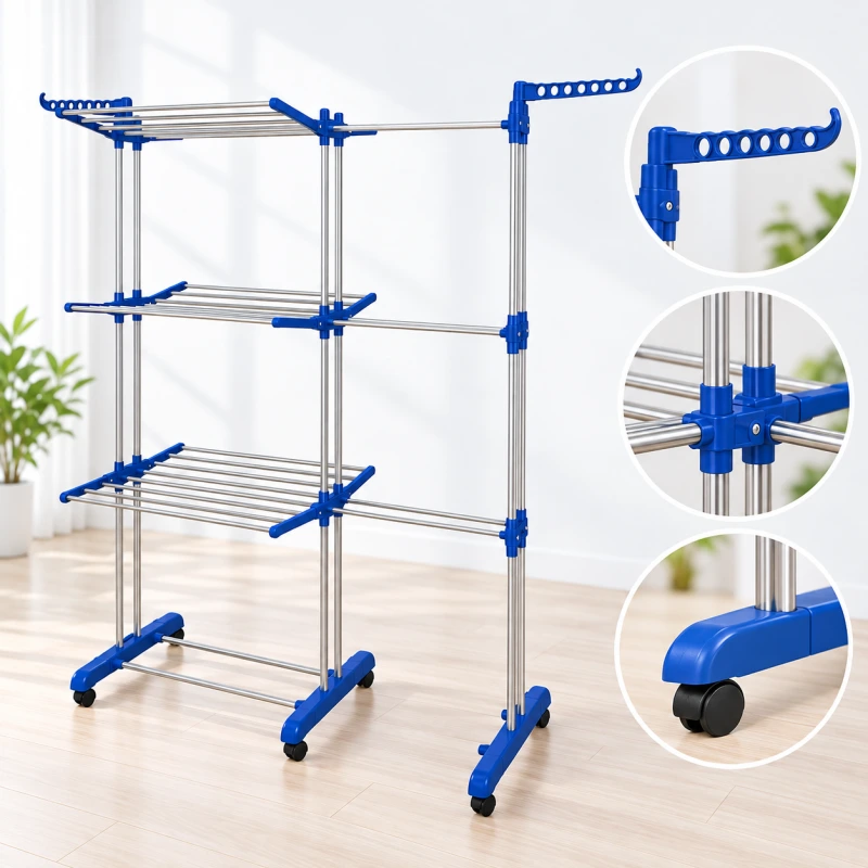 USCATOR RUFE VERTICAL DUBLU CU 3 NIVELURI 5