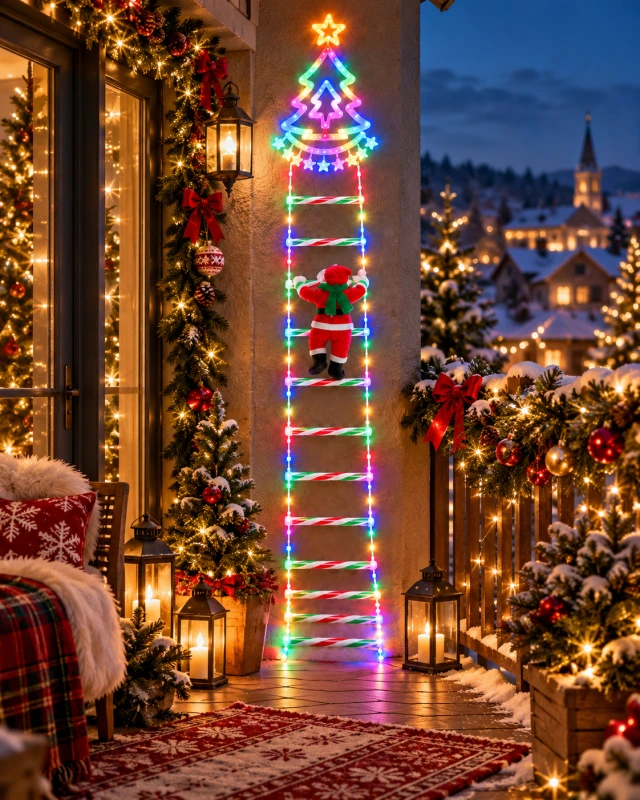 SCARA DECORATIVA CRACIUN LED 160CM 4