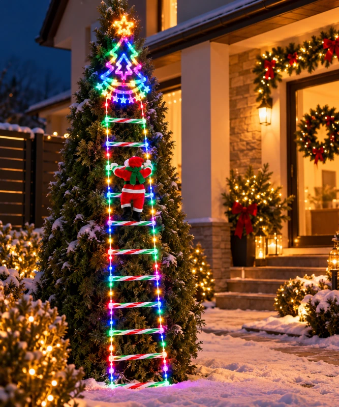 SCARA DECORATIVA CRACIUN LED 160CM 6